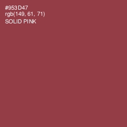 #953D47 - Solid Pink Color Image